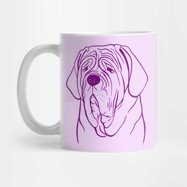 Neapolitan Mastiff (Lilac and Purple) by illucalliart